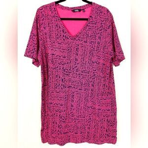 Ulla Popken Germany oversized luxury tunic w/ V neck & vents NWOT 16/18